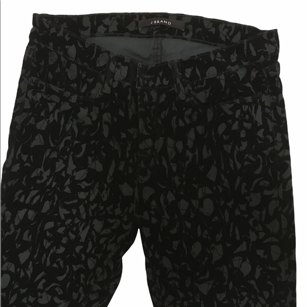 JBrand Olive/ Black brocade jeans, Sz 29